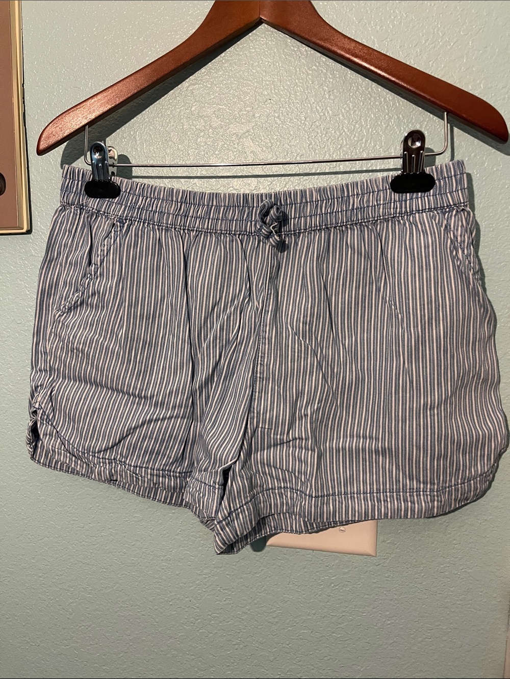 Striped Blue girls Casual Shorts